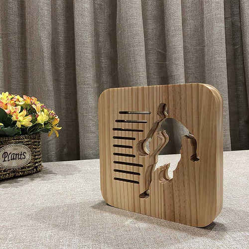 Lámpara De Noche Led De Madera Con Luz Nocturna Para Dormito
