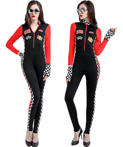 L Traje De Carreras De F1 Cheerleader Para Mujer, Conjunto