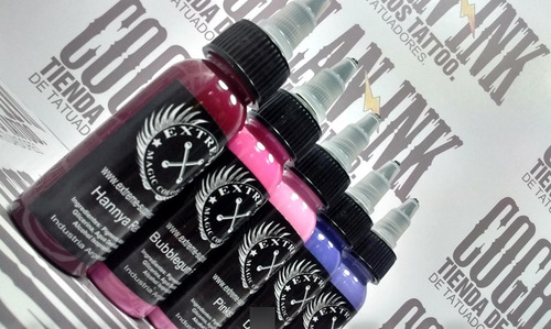 Imagen 4 de 5 de Tinta Tattoo Extreme Gama Color Nº3 X 1oz Tatuajes Tatuar