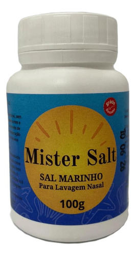 Sal Puro Para Lavagem Nasal Mister Salt 100g Com Dosador