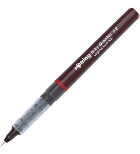 Pluma Estilógrafo De Fibra Rotring Tinta Negra Punta 0.2mm