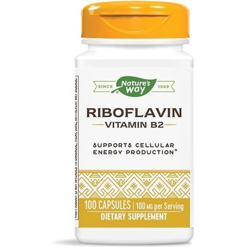 Riboflavina Vitamin B2 100mg 100 Cápsulas 