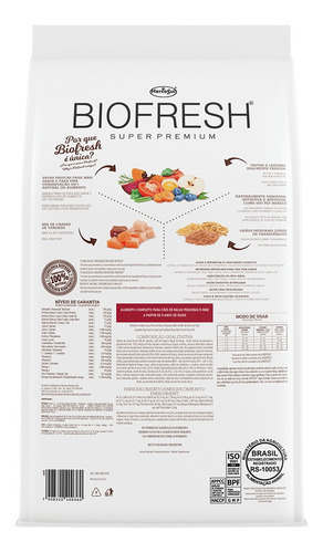 Imagen 2 de 2 de Alimento Biofresh Super Premium para perro senior de raza mediana sabor mix en bolsa de 10.1kg