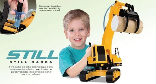 Imagem 4 de 4 de Brinquedo Trator Garra Hidráulica Still