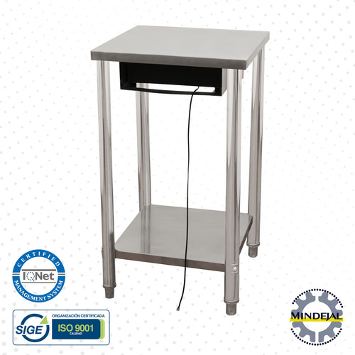 Mesa De Cobro Acero Inox Con Caja Para Dinero Mindejal