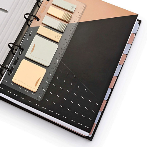 Imagem 3 de 4 de Caderno Fichário Noir Pena - Pvc Argolado