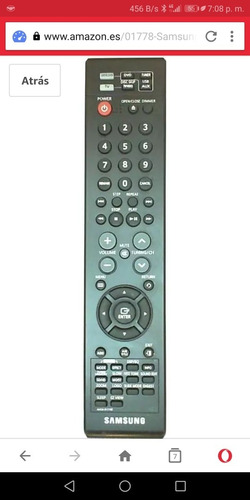 Control Para Home Teather Samsung Dvd