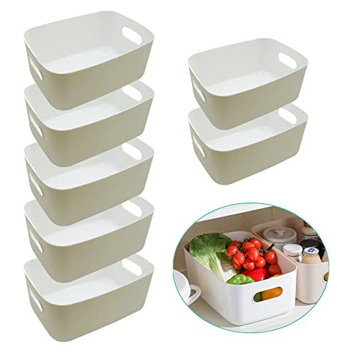 Set Of 7 Plastic Storage Bins For Toy Kitchen Under Bat...