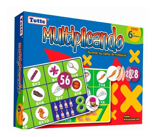 Lotería Multiplicación Lotto Didáctica Educativa Zendirepia