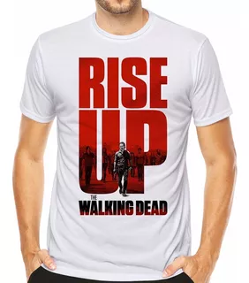 Camiseta Walking Dead Rise Up Camisas Filmes E Séries Twd