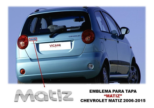 Emblema Para Cajuela Chevrolet Matiz 2006-2015