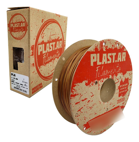 Filamento 3d Plastar Pla 1,75 Nuevo 1 Kg Marrón Metal Ee3d