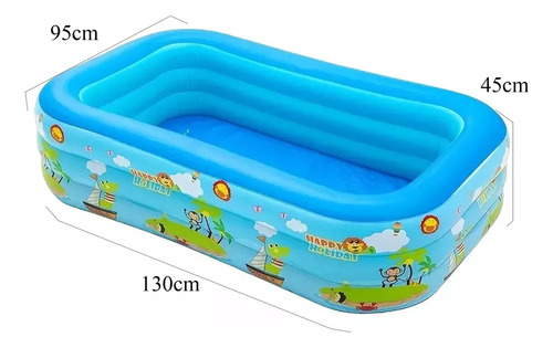 Piscina Inflable Family Pool Niños Rectangular 1,30 Metros