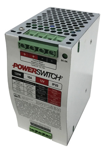 Fuente De Alimentacion Power Switching 120w 12v 10a Riel Din