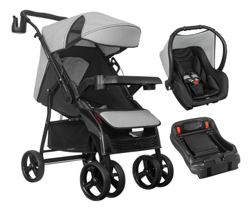 Carrinho De Bebê Preto Nivo Travel System Base-tutti Baby