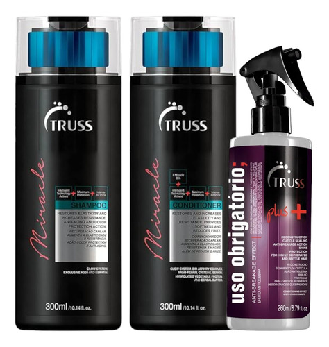 Miracle Shampoo E Condicionador 300ml + Plus+ 260ml Truss