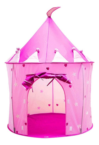 Castillo Plegable Portátil Para Niños Y Niñas Azul/rosa