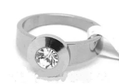 Moderno Anillo Solitario Moda Titanium Talla 8