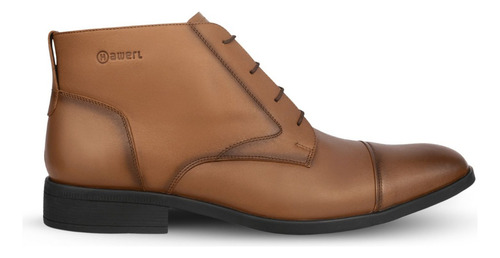 Botín De Cuero Para Hombre Color Toffee Casual Formal H626