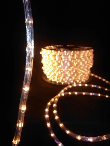 Manguera Led 3 Vias Luces Navideñas X 10mt Blanco Calido