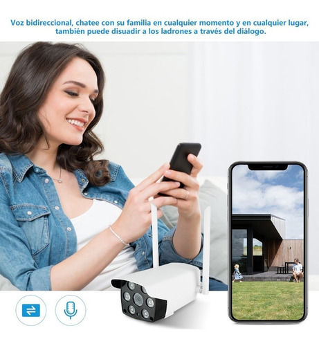 Imagen 3 de 7 de Cámara De Vigilancia Wifi Impermeable A Todo Color 1080p Hd