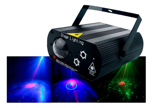 Proyector Luz Led Laser Audioritmo Dibu Efectos Control Sw01