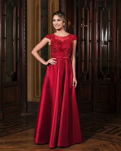 Vestido vermelho mae store da noiva