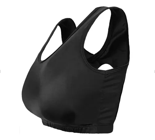 Top Deportivo Para Mujer Licra Negra Elástica Ajustada