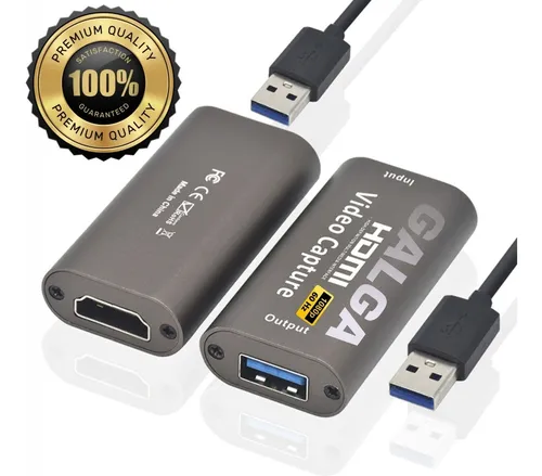 Capturadora video HDMI 1080p 3.0 USB - Con cable