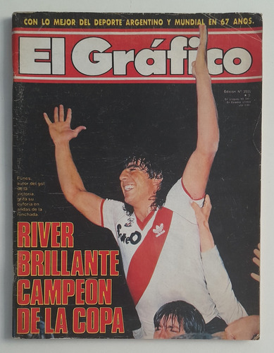 Revista El Grafico 3500 River Campeon De America 1986