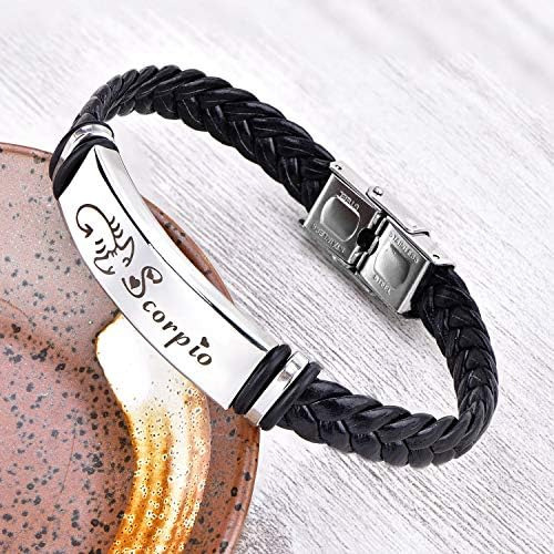 Starchenie Pulsera De Cuero De Escorpio Pulsera De Cuerda De