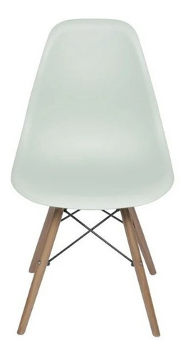 Cadeira de jantar BoxBit DKR Eames base madera, estrutura de cor  verde-claro, 1 unidade