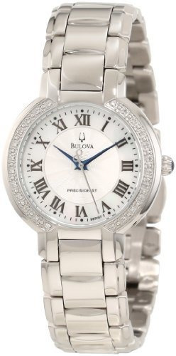 Diamond Bisel Del Reloj Bulova 96r167 Fairlawn De La Mujer.