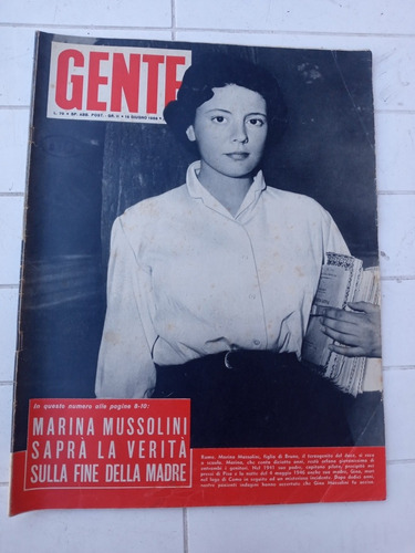 Revista Gente N.25 - 18 Junio 1958 - Marina Mussolini (Usado)