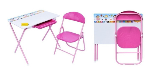 Escritorio Para Bebé Set Kinder Tablero+mesa Didáctica+silla
