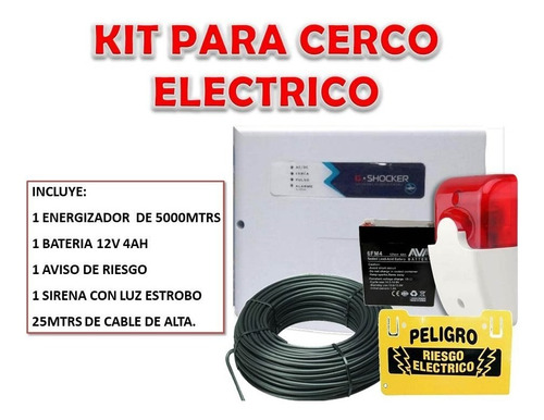 Kit De Energizador G-shoker Ligth De 5000mts Lineales