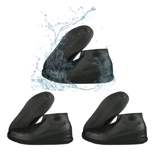 3 Pares De Botas De Silicon Para Cubrir Zapatos De Agua Lodo