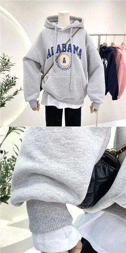 Sudadera Con Capucha Y Forro Polar Con Estampado De Letras Para Mujer