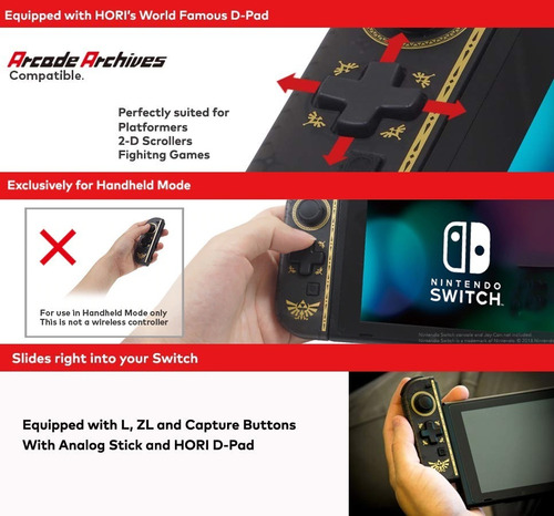 Imagen 4 de 4 de Joy-con (l) Hori Nintendo Switch Licenciado Por Nintendo