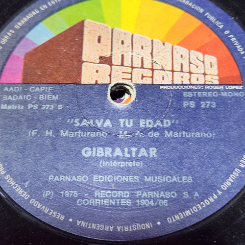 Simple Gibraltar 273 Parnaso Records C7