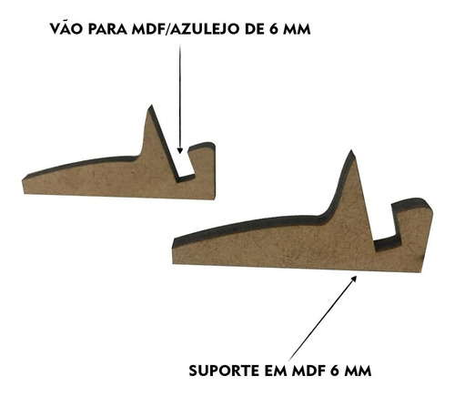 Kit 100 Pares De Suporte De Azulejo Quadro Em Mdf 6mm 1265