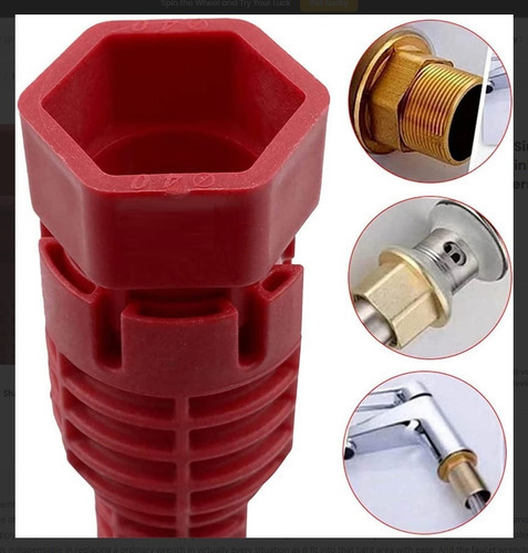 Chave Hidráulica Multifuncional Profissional 8/1 Ajustável Cor Vermelho