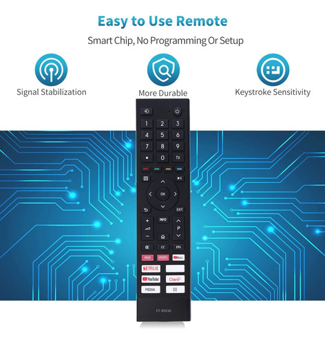 Mando A Distancia De Repuesto Ct-95030 Para Toshiba Tv Remot