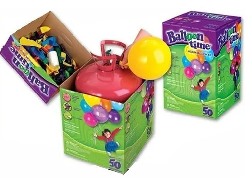 Kit De 50 Globos Con Inflador Balloon Time