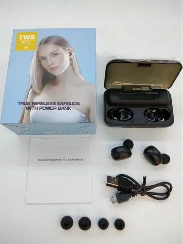 Audifonos bluetooth 5.0 manos libres tws touch power 2025 bank