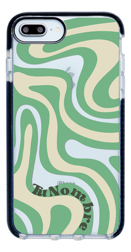 Funda Para iPhone Con Tu Nombre Para Mujer Curvas Verde