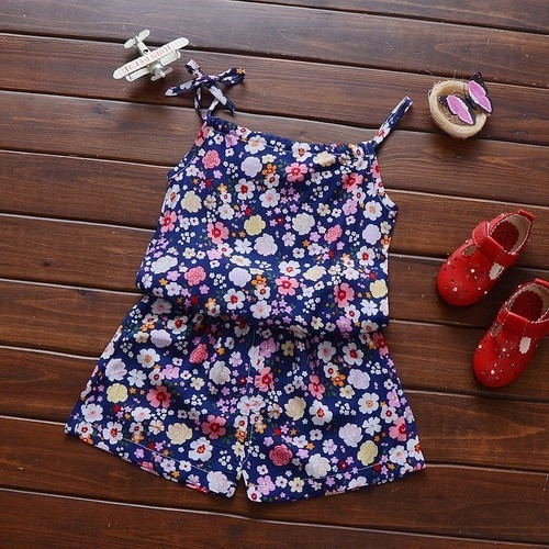 Conjunto Infantil Menina Estampado Verão 