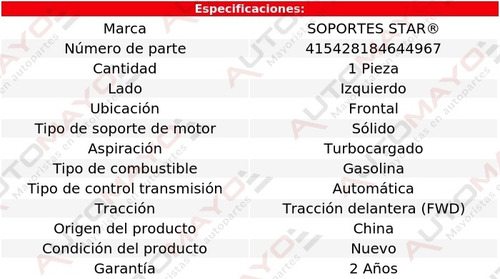 Soporte Tacón De Motor Del Izq V40 4 Cil 1.9l Turbo 99-04