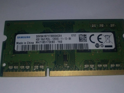 Imagen 3 de 3 de Ram Laptop Samsung Pc3l - 12800s 4gb Ddr3 1rx8 Ver#959113650