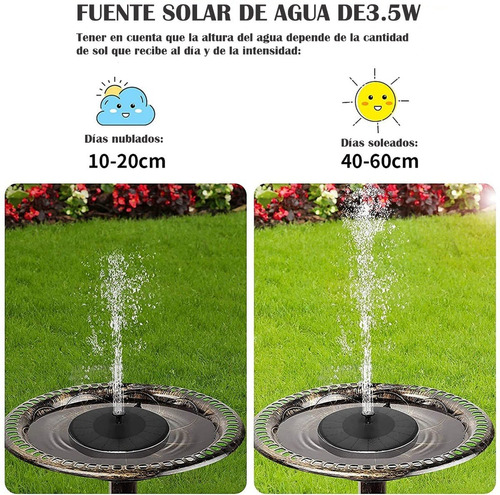 Fuente De Agua Decorativa Solar.